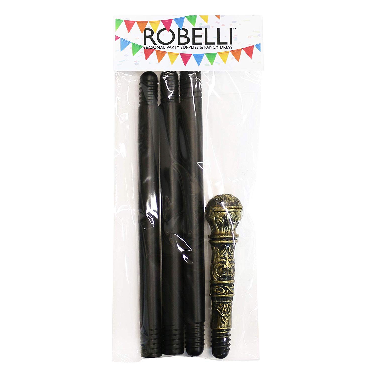 Robelli Fancy Dress Handheld Cane Staff Prop WORLD BOOK DAY, Black - Image 2