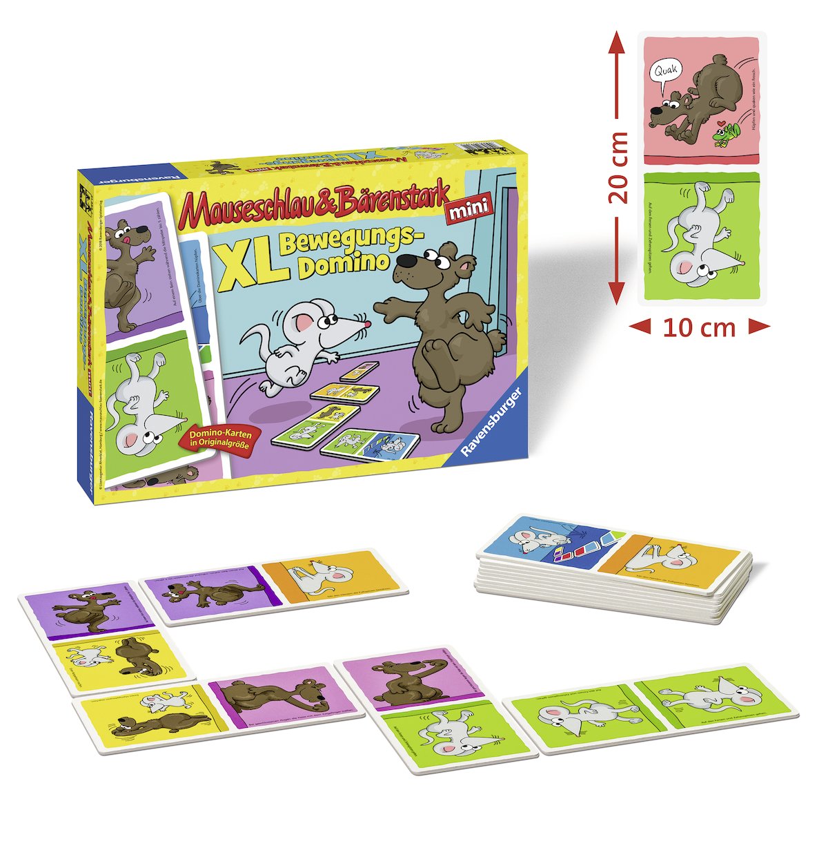 Ravensburger Mouse & Bear Strong XL Movement Domino Funny Children's Games, Multicoloured - Image 2