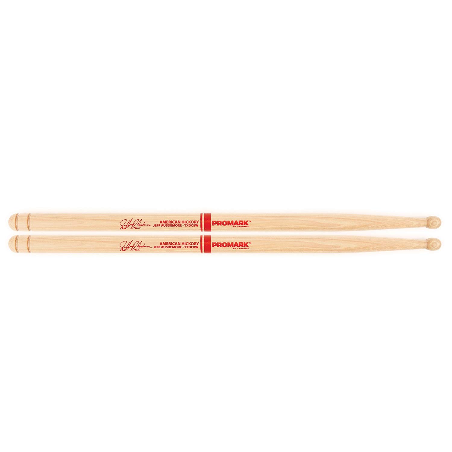 ProMark Hickory DC8 Jeff Ausdemore Wood Tip drumstick, inch
