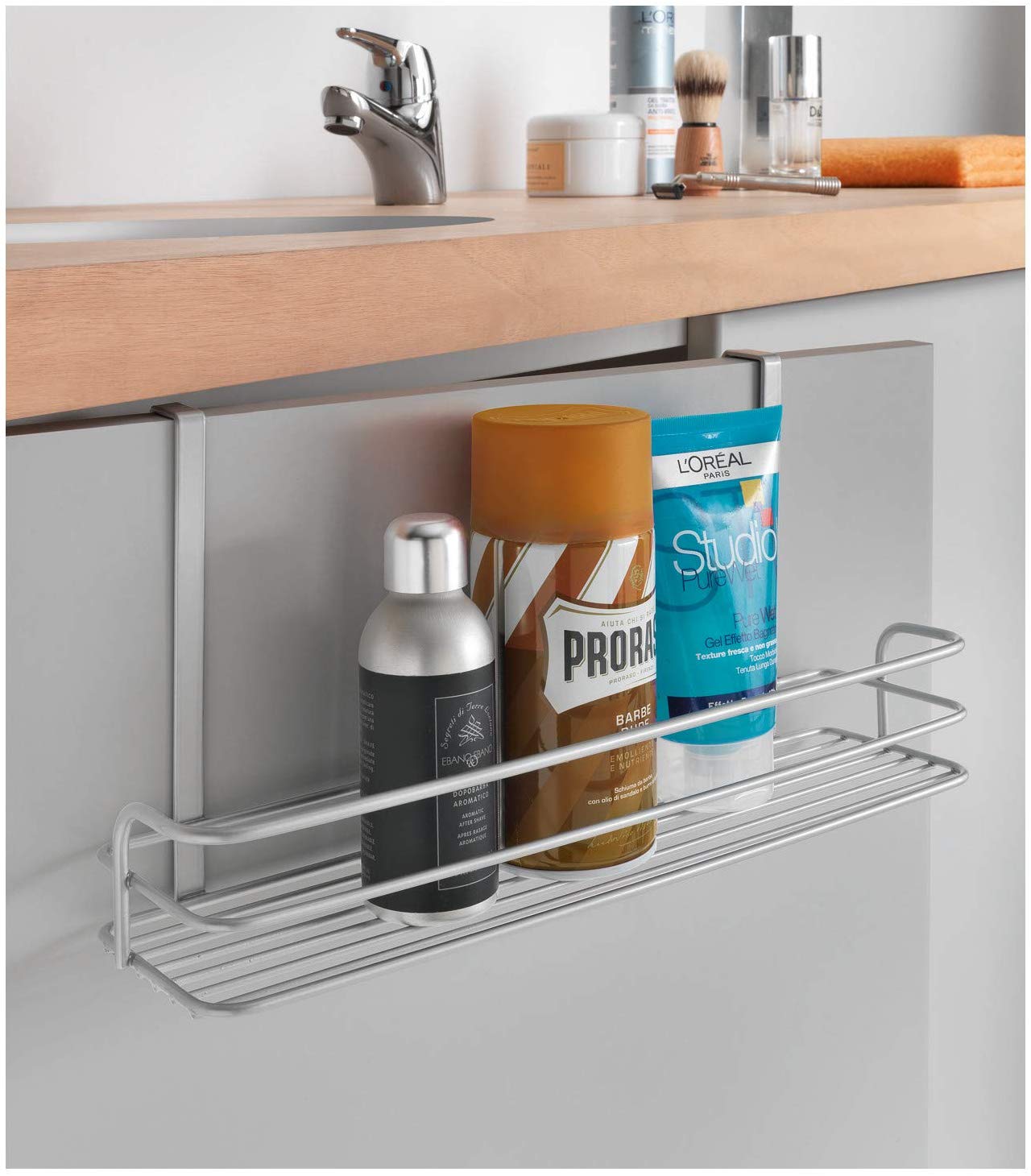 Metaltex Polytherm Coated Oasis Storage Basket, Silver, 34 x 12 x 17 cm