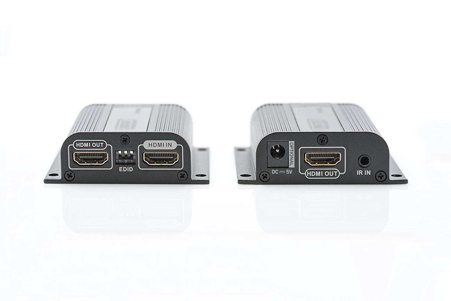 DIGITUS HDMI Extender Set, 50 m over network cable (CAT 6/6a/7), EDID, 1x HDMI loop out, FHD, 1080p, black, 50 meters - Image 4