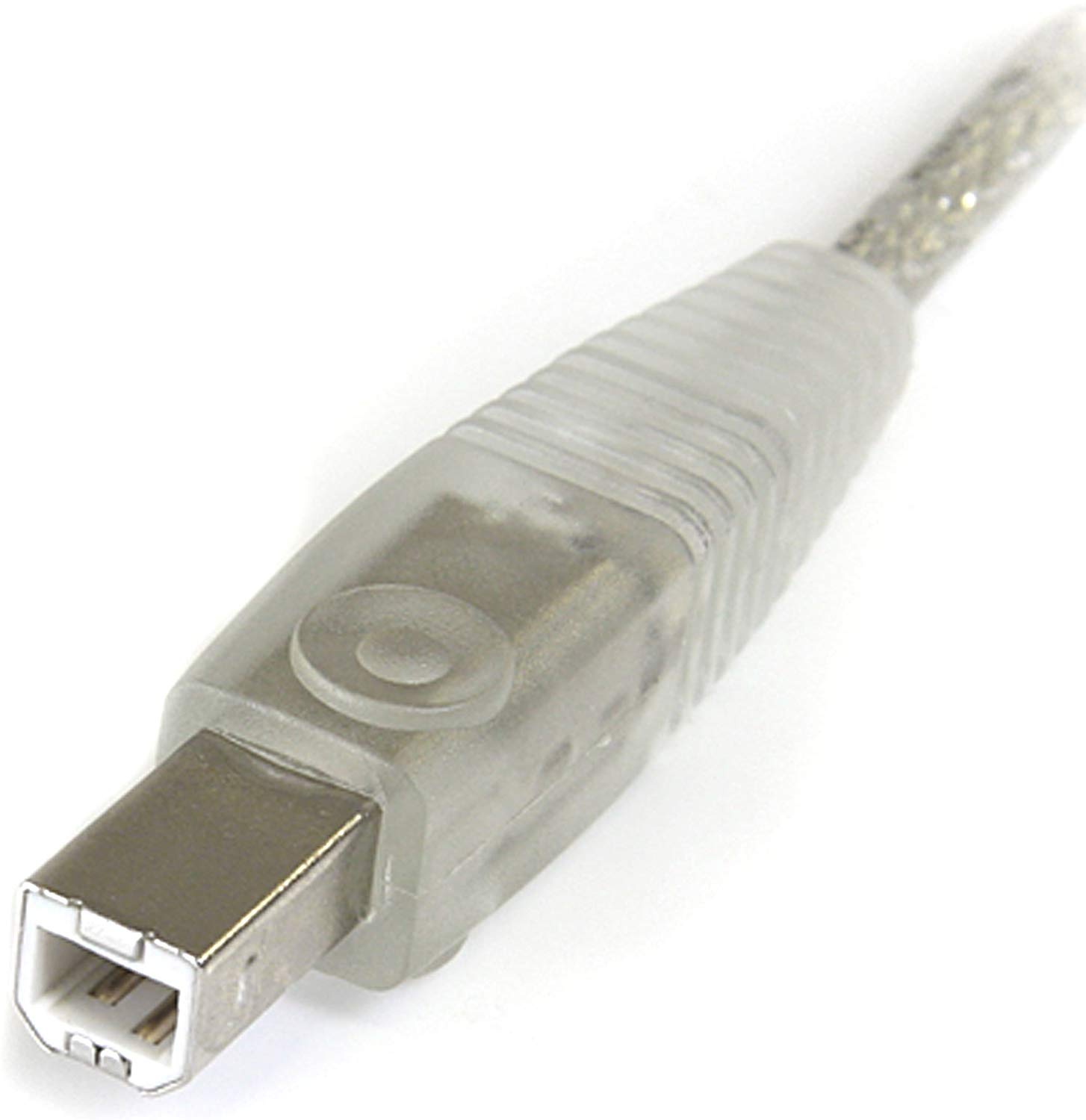 StarTech.com 15 ft Transparent USB 2.0 Cable, A to B, USB cable, USB (M) to USB Type B (M), USB 2.0, 15 ft, molded - Image 3