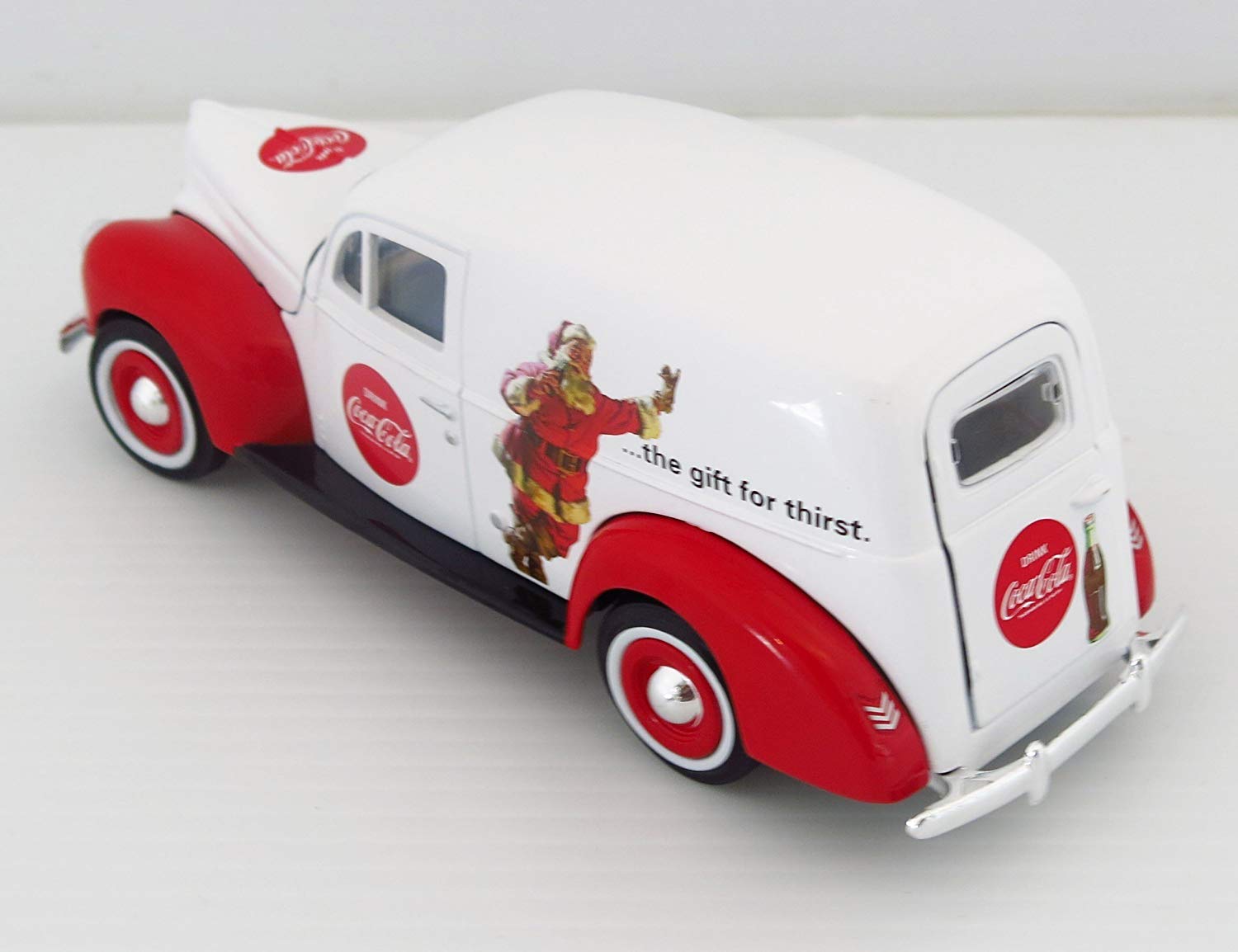 Coca Cola 0.05 Scale 1940 Christmas Ford Sedan Delivery Panel Van Die Cast Collectors Model, Black - Image 4