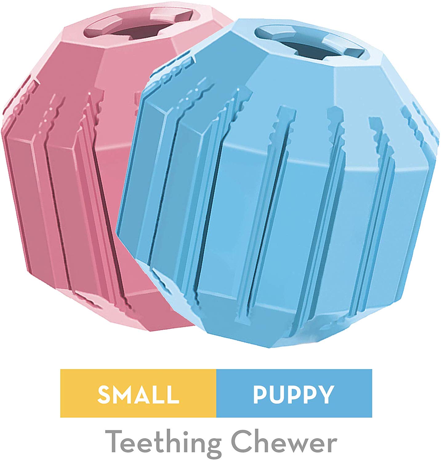 KONG Puppy Activity Ball - Chew Toy for Teething Puppies - Soft & Durable Natural Rubber Dog Toy - For Small Puppies