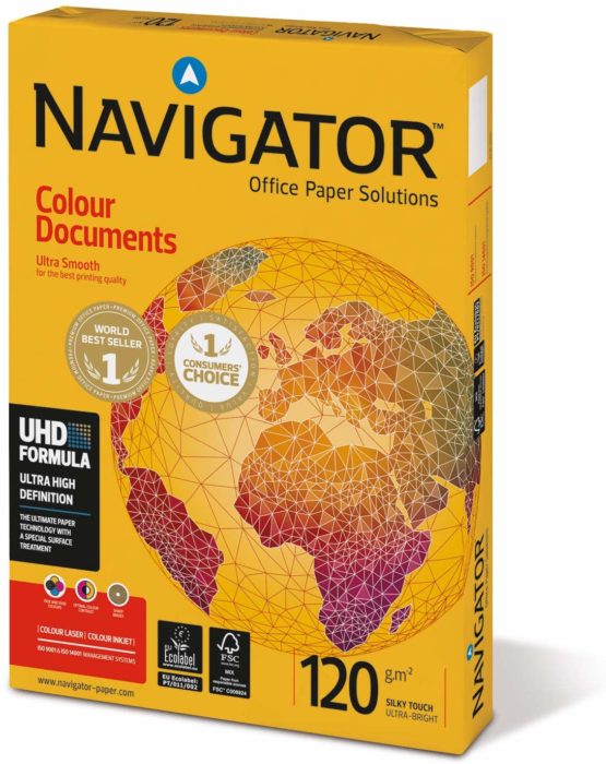 Navigator Colour Documents Paper Ultra Smooth 120gsm A4 White [250 Sheets] - Image 2