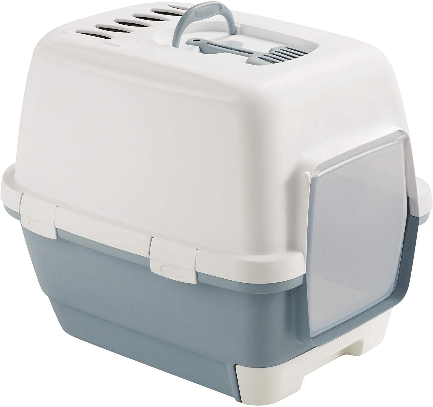 Stefanplast Kerbl Cat Litter Tray Cathy Clever & Smart, Grey, Mit Schublade
