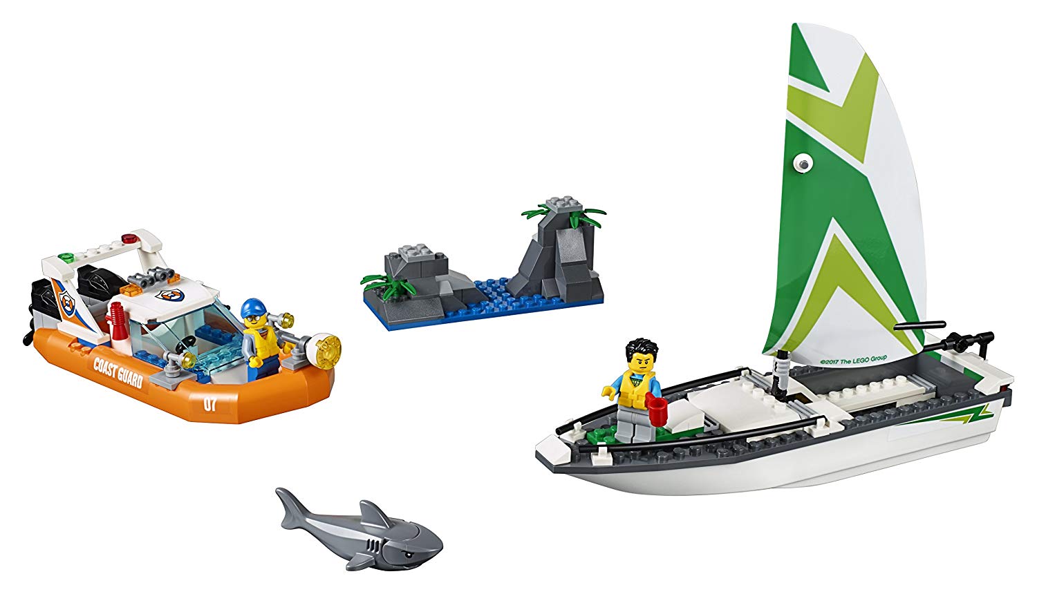 Lego City 60168 sail boat rescue set, Colourful - Image 2