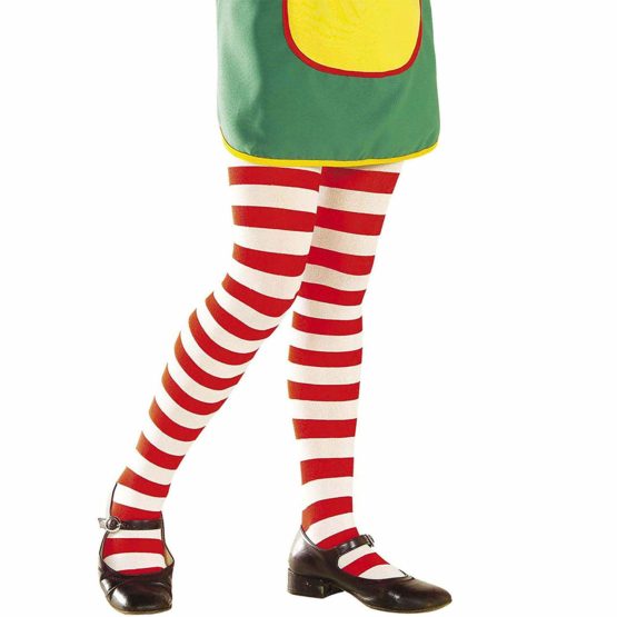 STRIPED PANTYHOSE - RED/WHITE - 1-3yrs