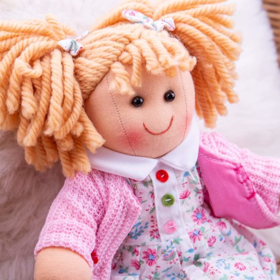 Bigjigs Toys Poppy Doll 28cm (11") - Ragdoll Cuddly Toy - Image 4