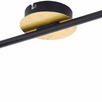 EGLO Nocito LED Ceiling Light 2-Bulb Metal Living Room Lamp in Black / Gold / Hallway / Spotlights Including GU10 Bulbs Warm White