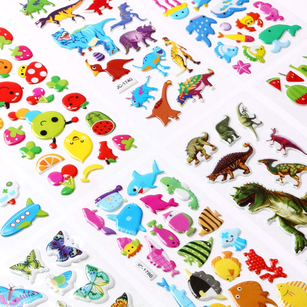 Puffy Stickers for Kids Toddlers, 500+ Animal Stickers for Boys