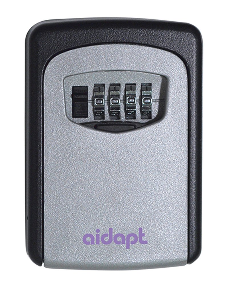 Aidapt Weather Resistant Secure Combination Wall Mount Safe Lock for Keys Supplied with Fixings for Elderly Carers