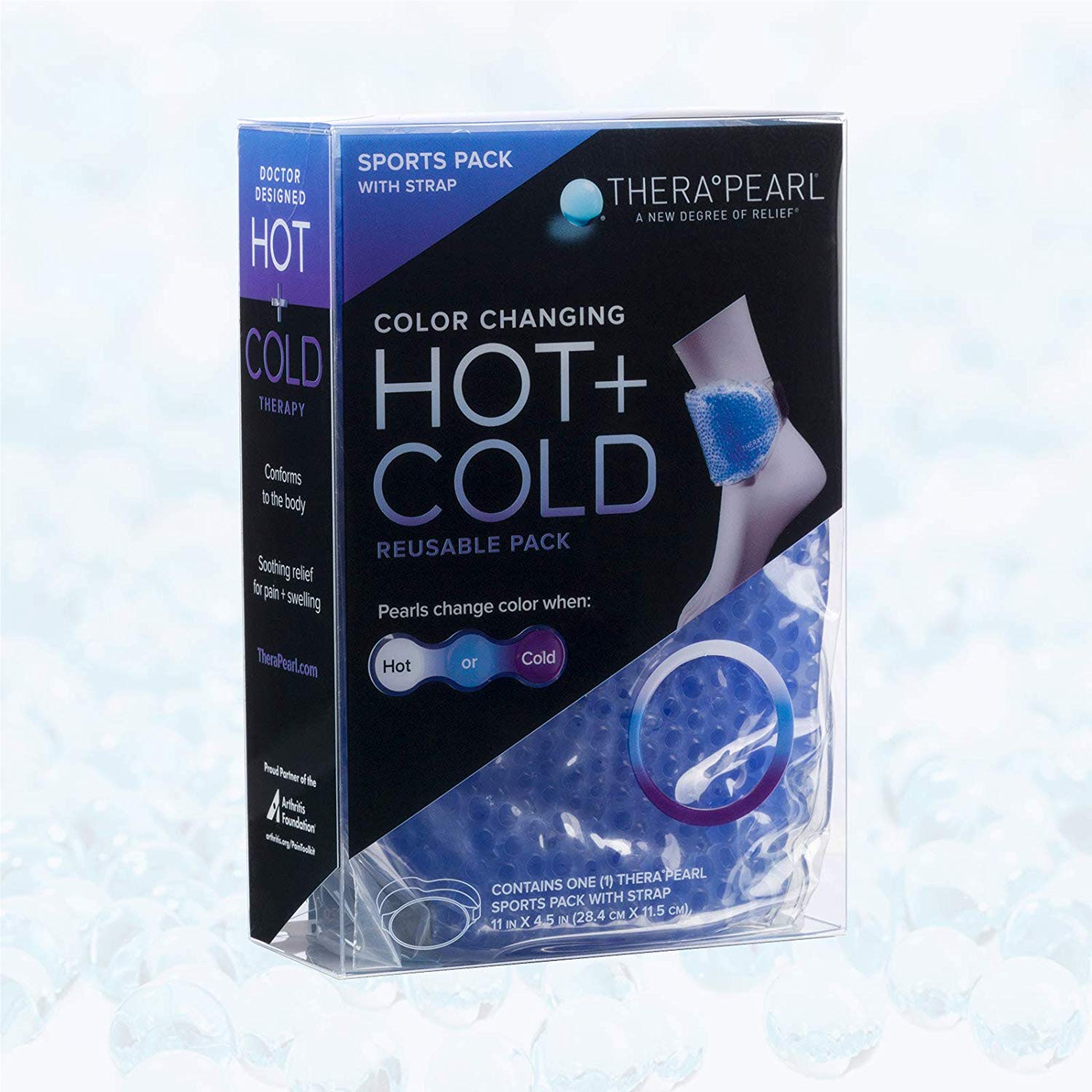 TheraPearl Sports Pack with Straps, Reusable Hot and Cold Compress, Ice Pack Wrap for Swelling, Bruising, Sport and Surgery Injuries & Pain Relief - Image 3