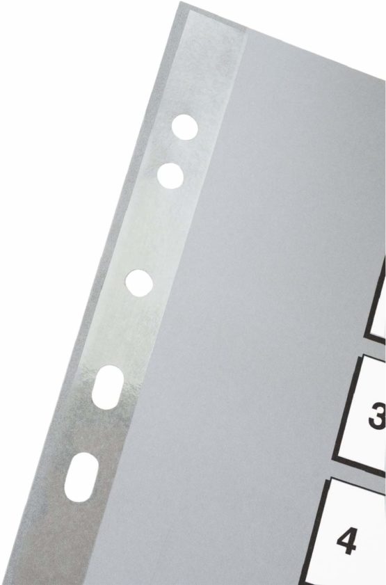 Esselte A4 1-12 Index, Heavy Duty Plastic, Grey - Image 2
