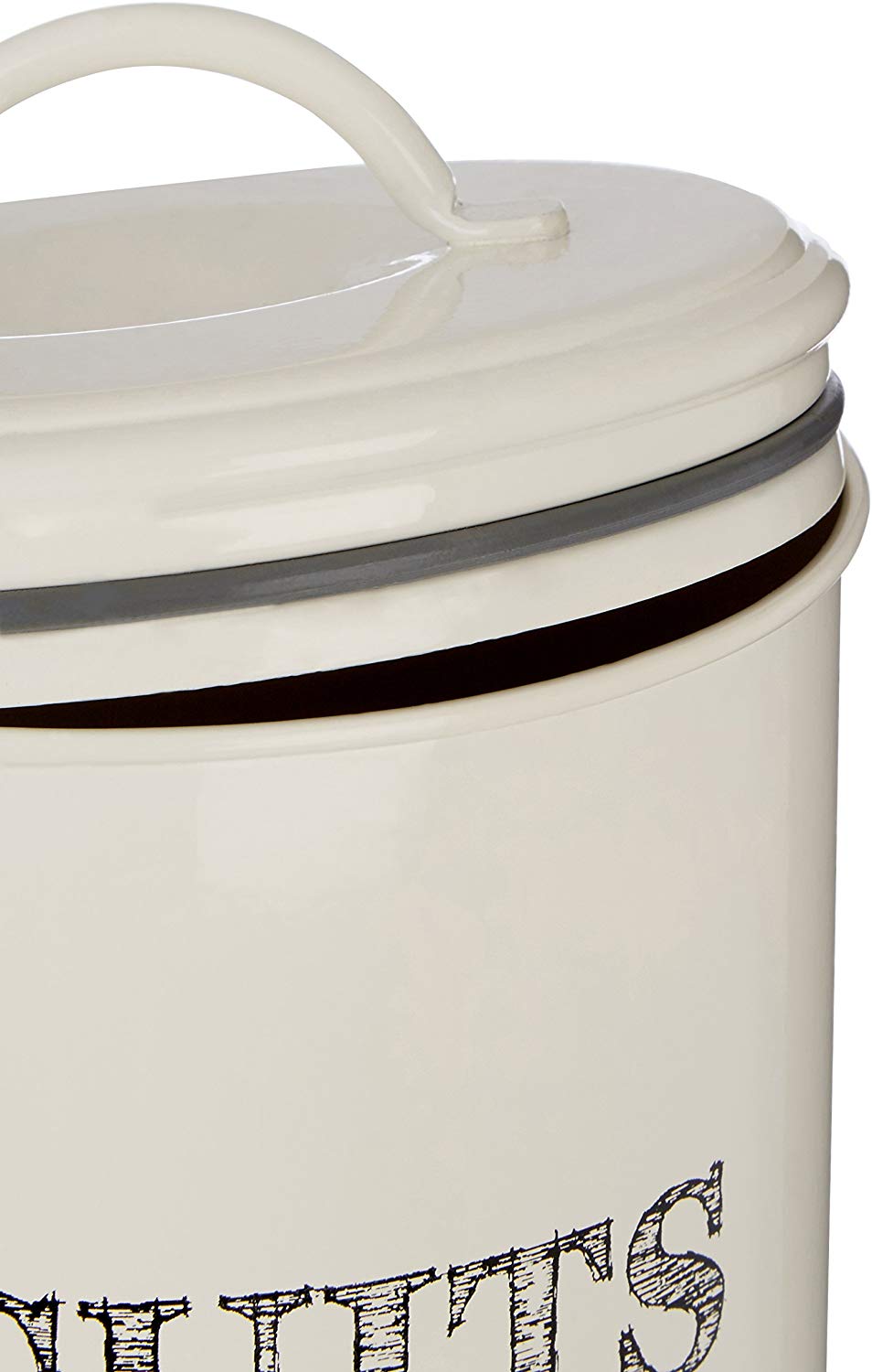 Premier Housewares Sketch Biscuit Canister - Cream, Beige, H22 x W14 x D14cm - Image 4