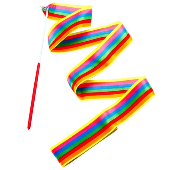 ANECO 14 pieces Dance Ribbons Streamers Rhythmic Gymnastics Ribbon Wands Rods for Art Dances