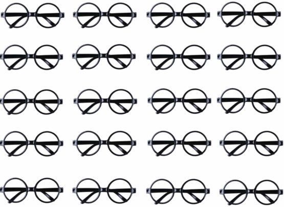 COSORO 20 Pcs Black Plastic Wizard Glasses Kids Round Glasses Frame No Lenses Eyeglasses Posing Props Costume,for Kids Favor Halloween,Harry Potter Costume Party Supplies Party Bag Fillers - Image 2
