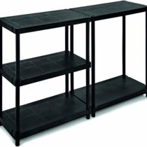 Terry, Scaffale 4080 C, Modular Shelving with 5 Shelves. Color: Black, Material: Plastic, Dimensions: 40x80x173.8 cm