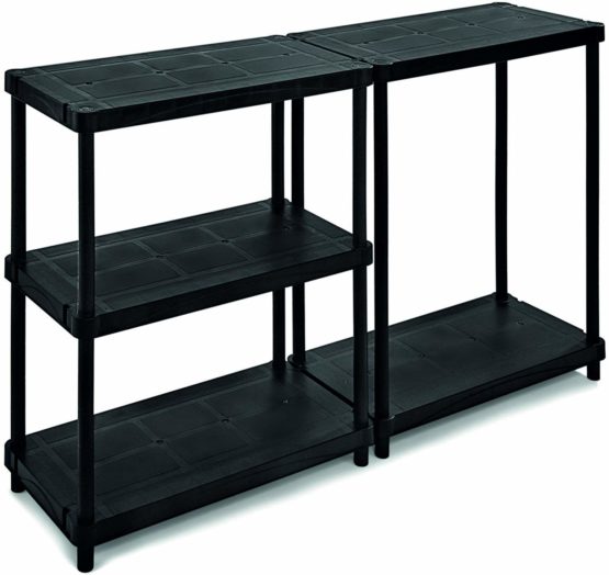 Terry, Scaffale 4080 C, Modular Shelving with 5 Shelves. Color: Black, Material: Plastic, Dimensions: 40x80x173.8 cm