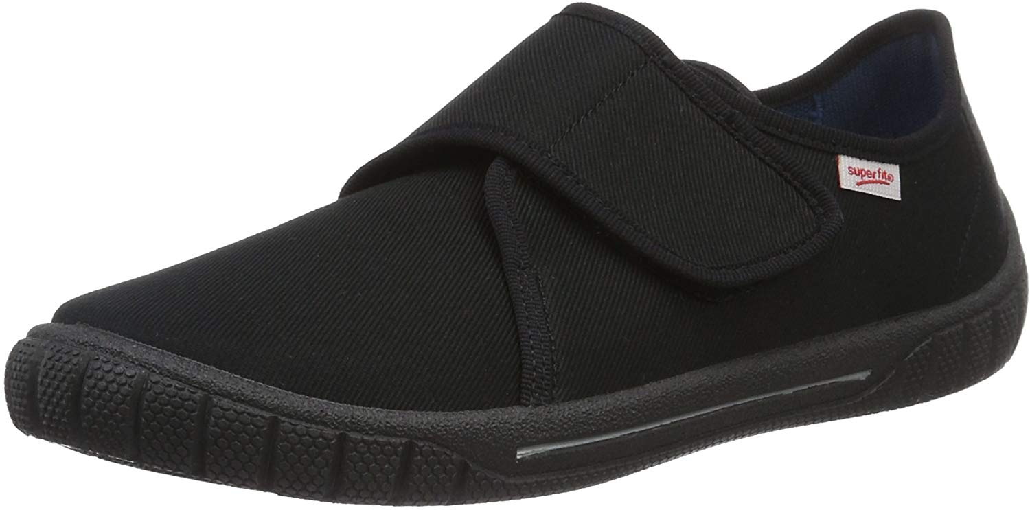 Superfit Boys BILL Hausschuhe, SCHWARZ 0100, Black 0100, 2 UK Child