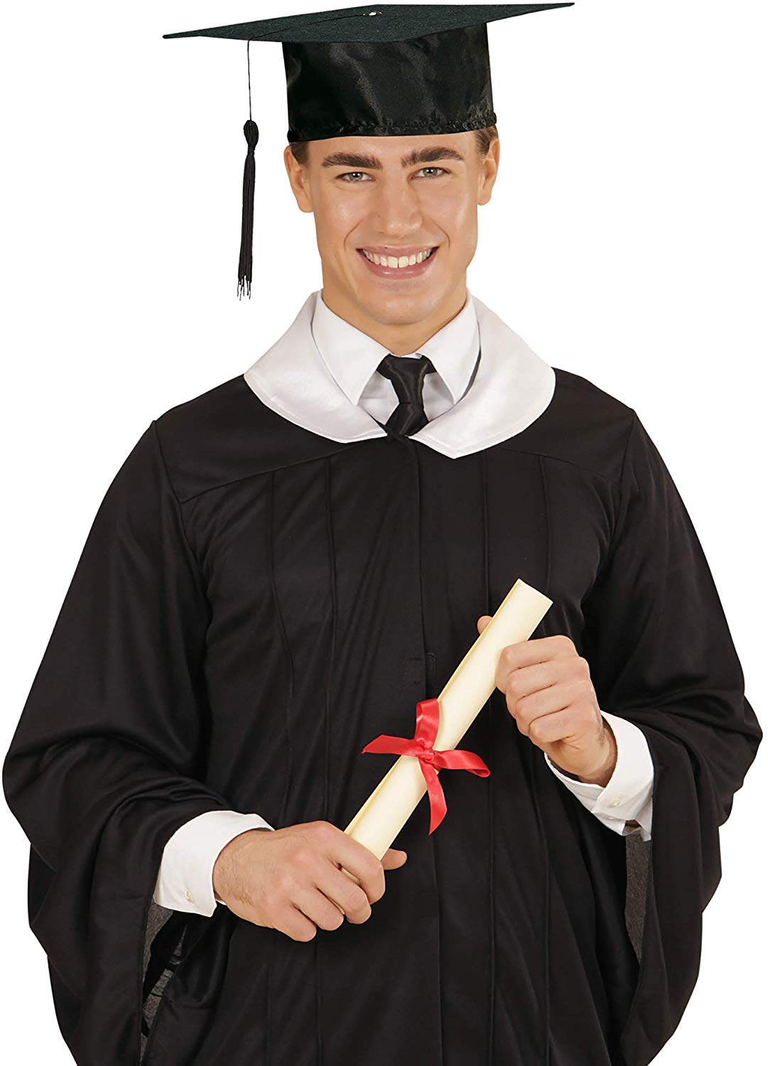 Widmann 03605 Akademiker Satin Hat Adult, Black - Image 3