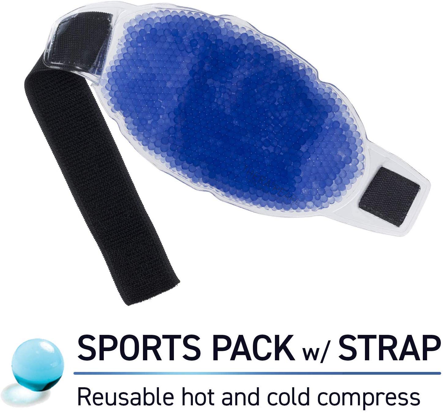 TheraPearl Sports Pack with Straps, Reusable Hot and Cold Compress, Ice