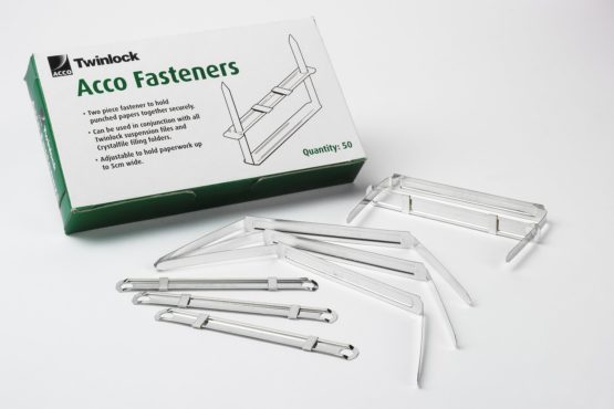 Rexel Twinlock Fastener 2-Piece Filing Clip - Pack of 50 - Image 3