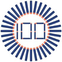 NIWWIN 100 Pcs 7.2cm Refill Foam Darts Bullet for Nerf N-strike Elite Series Blasters Kid Nerf Toy Gun Refill Pack Blue