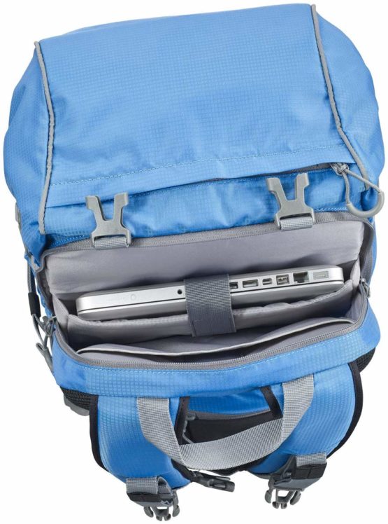 CULLMANN ULTRALIGHT 2in1 Daypack 600+ photo/hiking backpack with shoulder bag, inside dimensions camera compartment 240x190x120mm, blue - Image 4