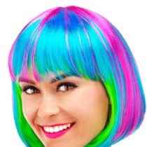 Folat 26692 Bob Wig Rainbow, Multi Colors, One Size