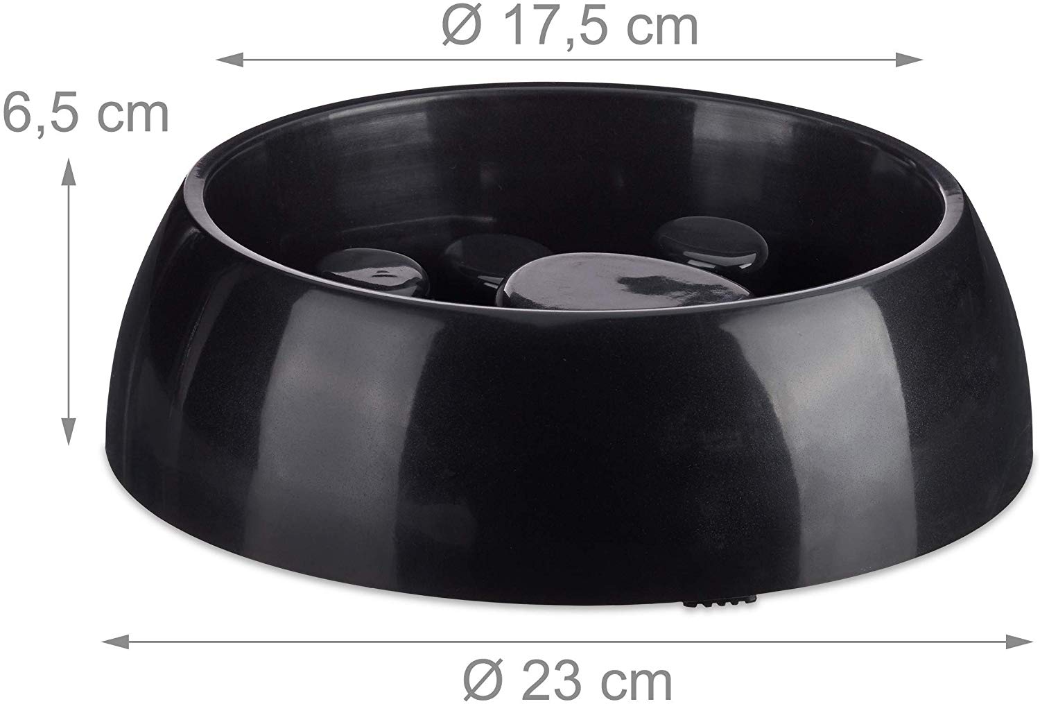 Relaxdays Relaxdays Foraging Feeding Bowl for Slow Eating Cats & Dogs, Bloat Stop Dish, Dishwasher-Safe, Black - Image 4