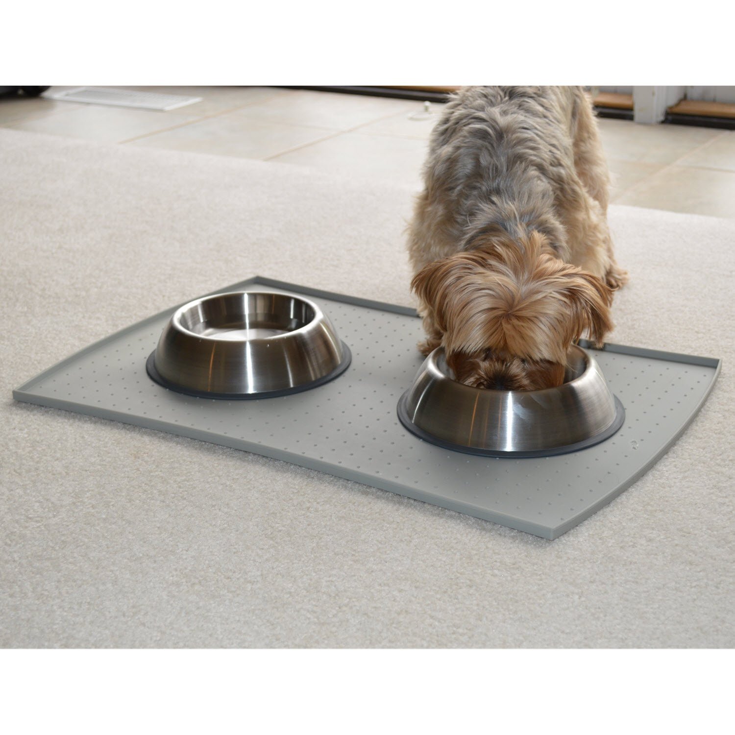 PetFusion Premium Brushed Anti-Tip Dog and Cat Bowls Food Grade Stainless Steel Bowl for Dogs and Cats Food and Water Bowls - 398ml - Image 3