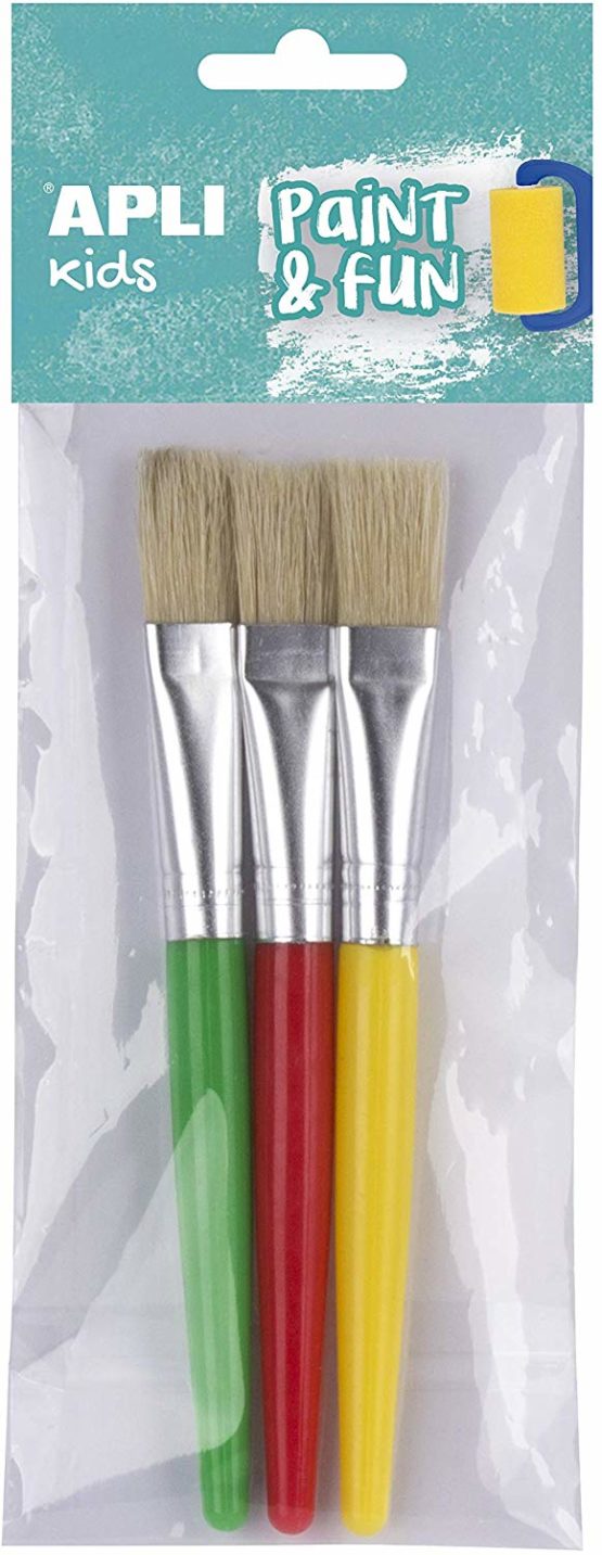 Jumbo Plastic Flat Tip Brush Set of 3