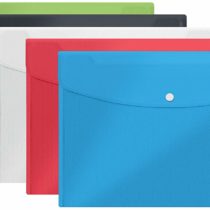 Rexel Choices, 2115673, Popper Wallet, A5, 25 Sheet Capacity, Pack of 5, Assorted Colours