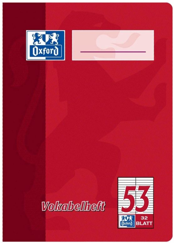 Oxford 100050398 Small Vocabulary Book School 10-pack A6 format with 2 Columns 32 Sheets Assorted Red and Green - Image 3