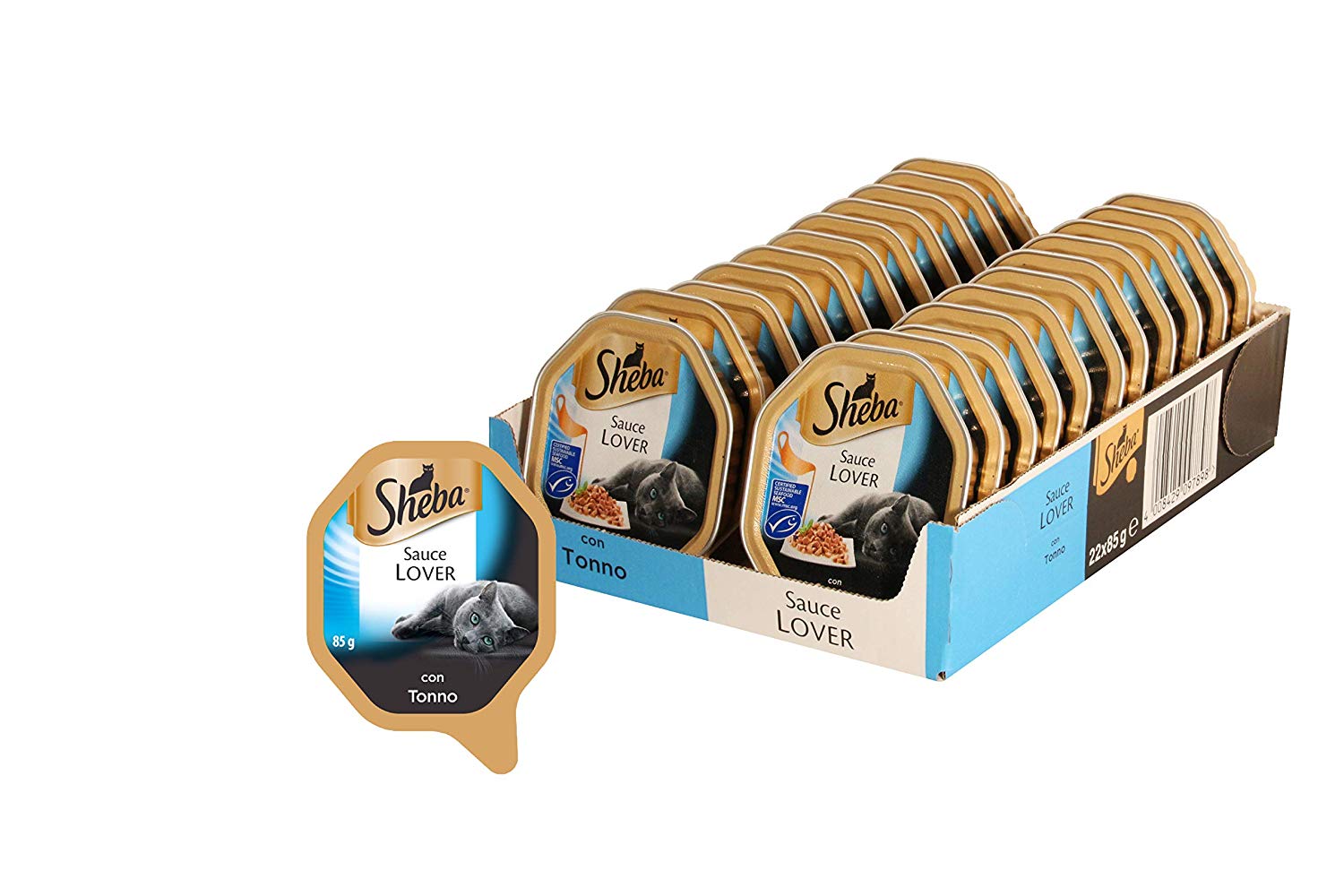 Sheba Sauce Lover, Cat Food 85 g - 22 Trays, 85 g (Pack of 22)