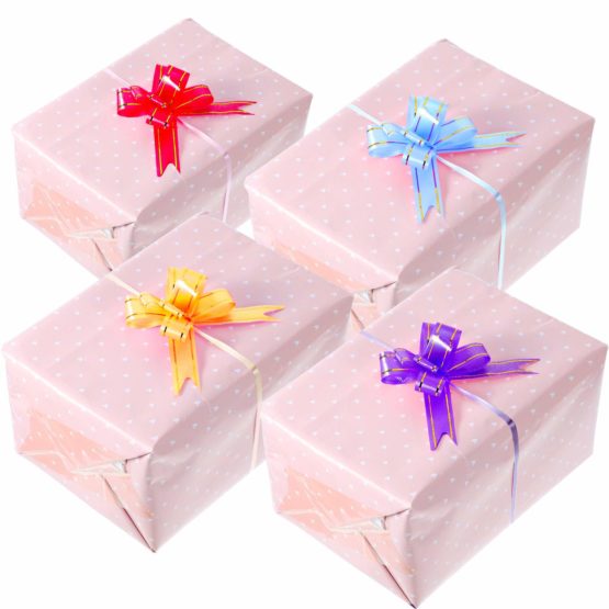 50 Counts 15 x 25 cm Clear Flat Cello Cellophane Treat Bags Cellophane Block Bottom Storage Bags Sweet/Party/Gift/Home Bags with Colorful Bag Ties (Style A) - Image 4