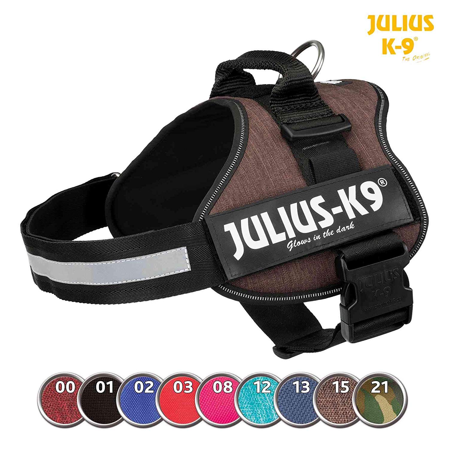 JULIUS-K9Powerharness, Size: M/0, Ocean - Sackcloth, 58-76 cm