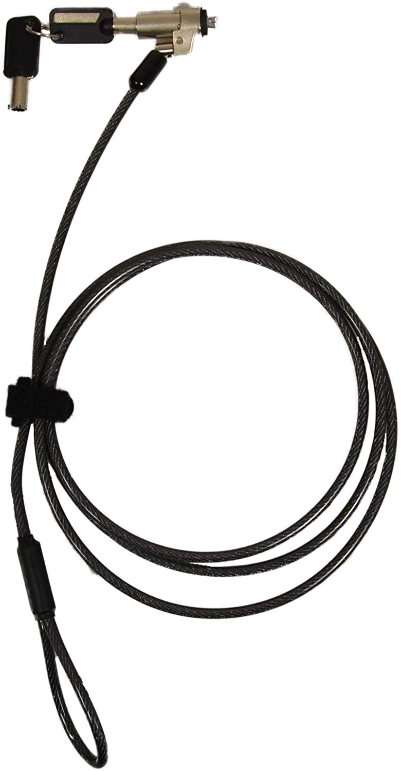 Port Designs Security Cable Keyed Noble Wedge Slot Lock Laptops/Desktops/Monitors Projectors, Black