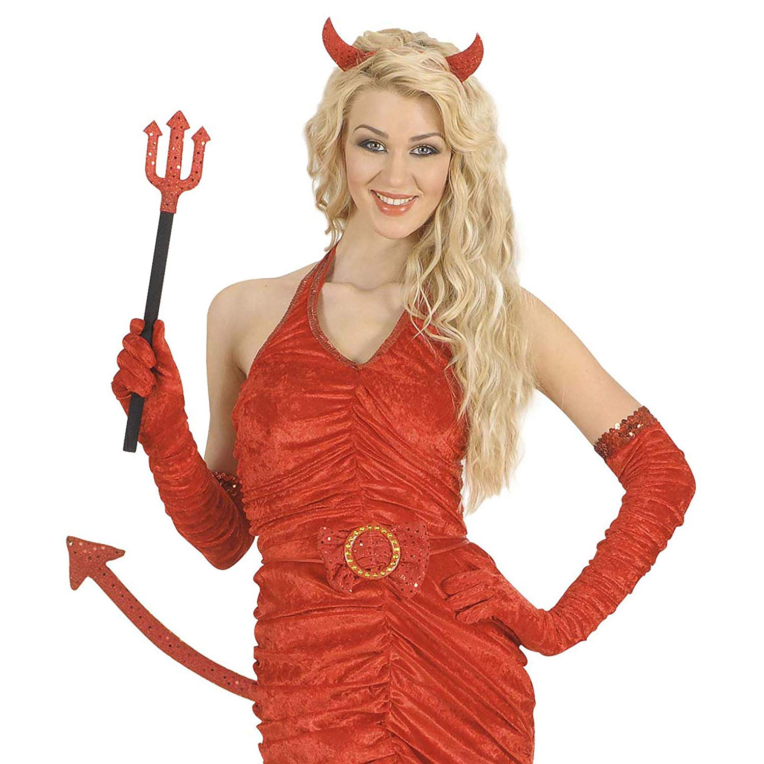 Sequin Devil Set Accessory for Halloween Lucifer Satan Fancy Dress, Multi-coloured - Image 3