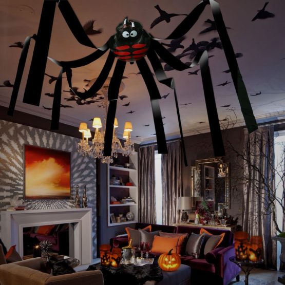 How to hang halloween decorations from ceiling ann's blog