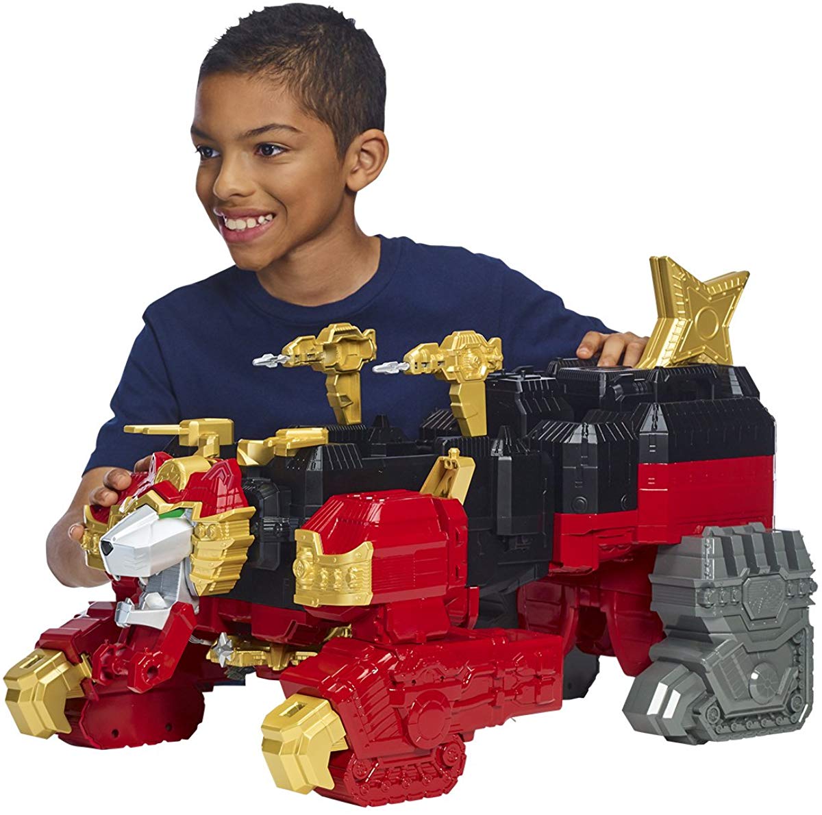 power rangers 43610 ninja steel lion fire fortress zord playset