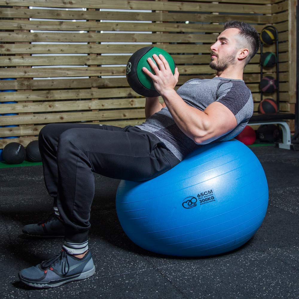 Fitness Mad Anti Burst Swiss Ball, 300 kg Load Tested Yoga Ball, 55 cm / 65 cm / 75 cm, Exercise Ball for Fitness PIlates - Image 3