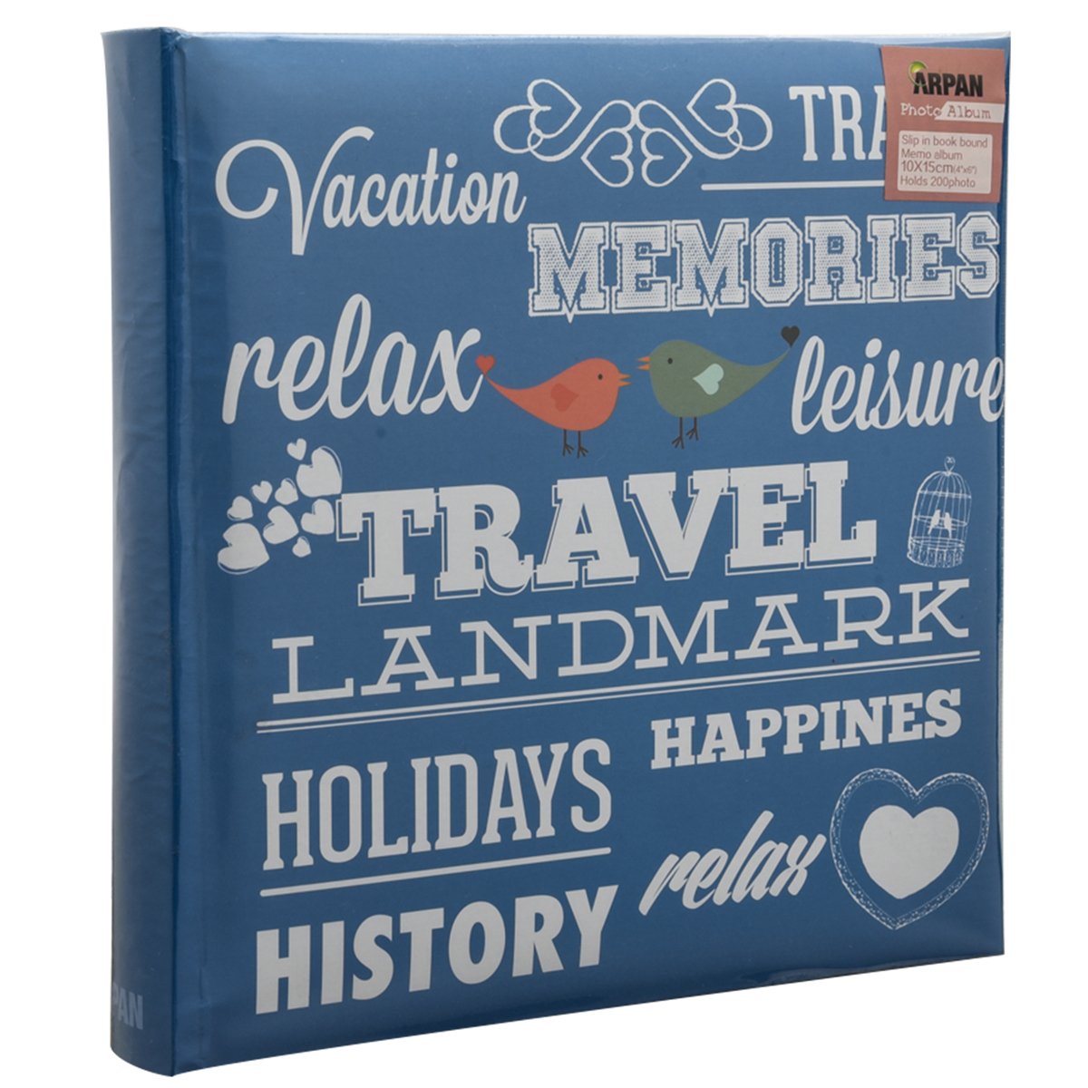 ARPAN Large Photo Album 6x4 200 Photos Slip In Blue Memo Book with Index Pages and CD/DVD Pocket - Image 3