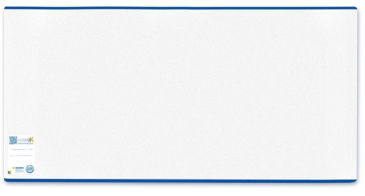 HERMA Clear School Book Cover (30 x 54 cm) Made of Sturdy Plastic, with Inscription Label 7300