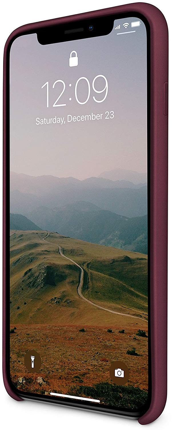 Twelve South Relaxed Leather Case for iPhone X/Xs, Marsala - Image 3
