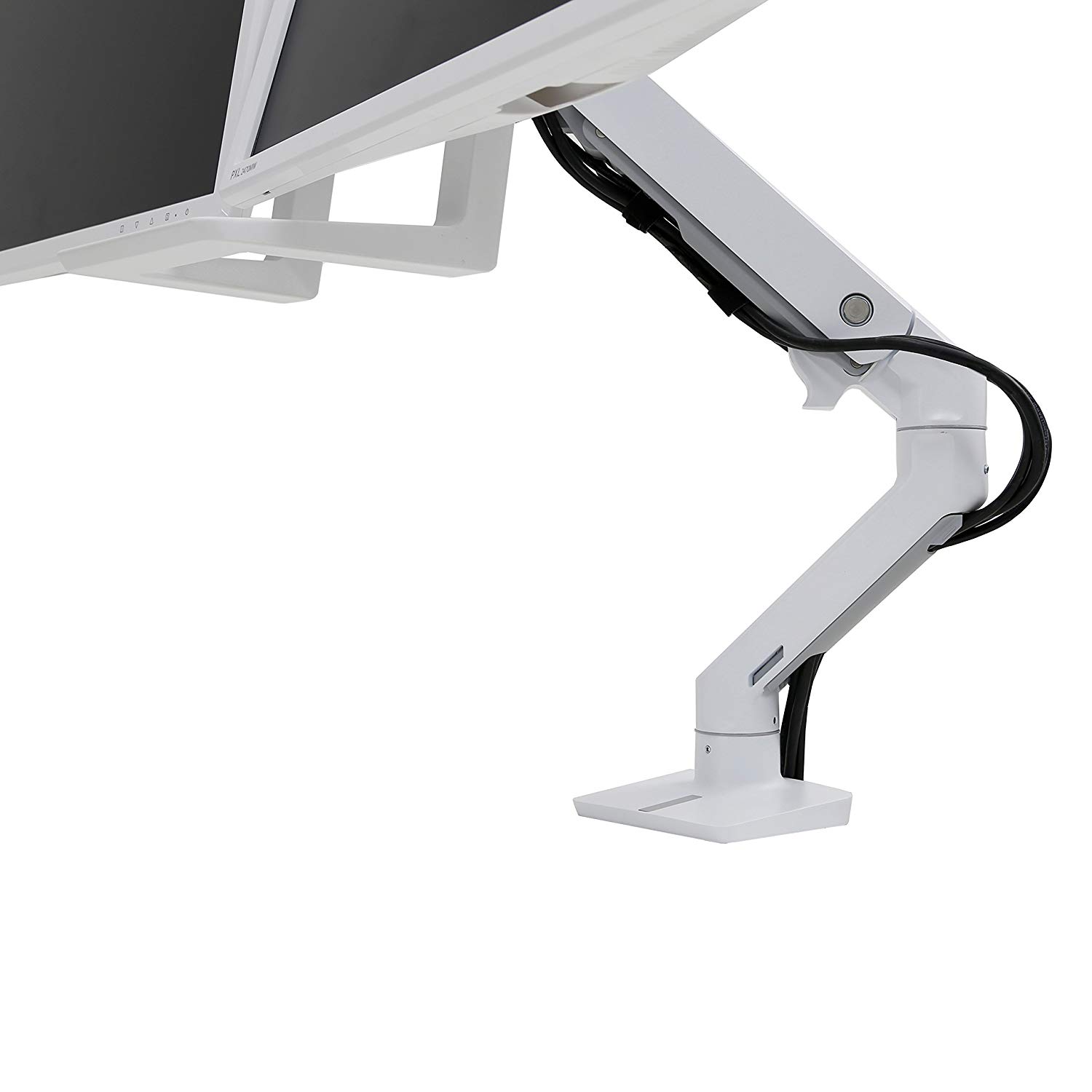 Ergotron - HX Dual Monitor Arm, VESA Desk Mount - for 2 Monitors Up to 32 Inches, 2.3-7.9kg Each - White (45-476-216) - Image 3