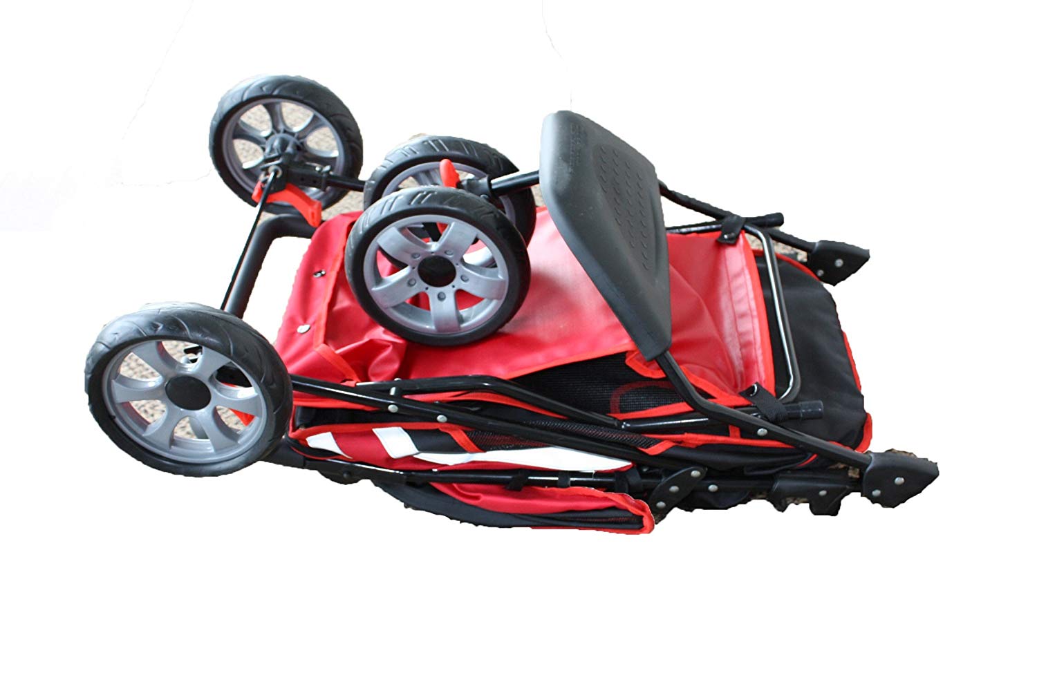Pet Stroller ALL Terrain, IPS-01 Red/Black, dog carrier, trolley, Trailer, Innopet, Buggy. Foldable pet buggy, pushchair, pram for dogs and cats - Image 2