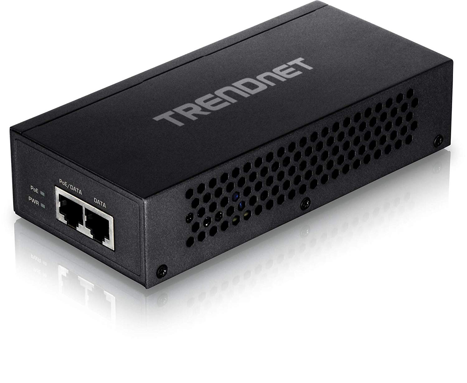 TRENDnet TPE-117GI PoE Injector - 52 V DC, 1. 38 A Output - 1 Gigabit E, ultra poe+, Black