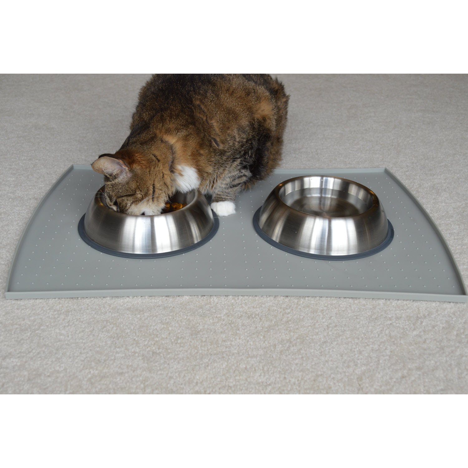 PetFusion Premium Brushed Anti-Tip Dog and Cat Bowls Food Grade Stainless Steel Bowl for Dogs and Cats Food and Water Bowls - 398ml - Image 4
